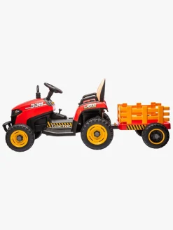 Alex's Garage Eltraktor med Trailer, Rød