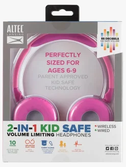 Altec Lansing Høretelefoner Trådløse 2-i-1, Pink