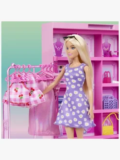 Barbie Dream Closet Legesæt med Dukke og Tilbehør