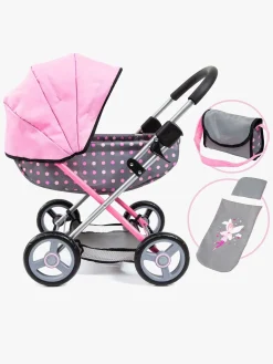 Bayer Design Dukkevogn Cosy, Grå/Lyserød