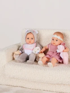 Cloudberry Castle Gavesæt Dukke Twins Deluxe 35 cm, Lyserød/Hvid