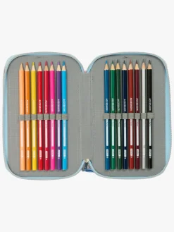 Disney Frozen Penalhus med 3 Rum Ice Magic, Lyseblå