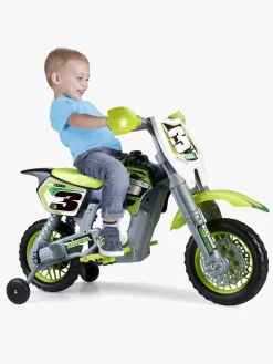 FEBER Elmotorcykel til Motocross, Grøn/Sort