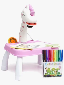 Fippla Tegnetavle med Projektør & Lys, Pink