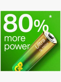 GP Ultra Alkaline G-TECH AA/LR6 Batterier Svanemærket 4-Pak