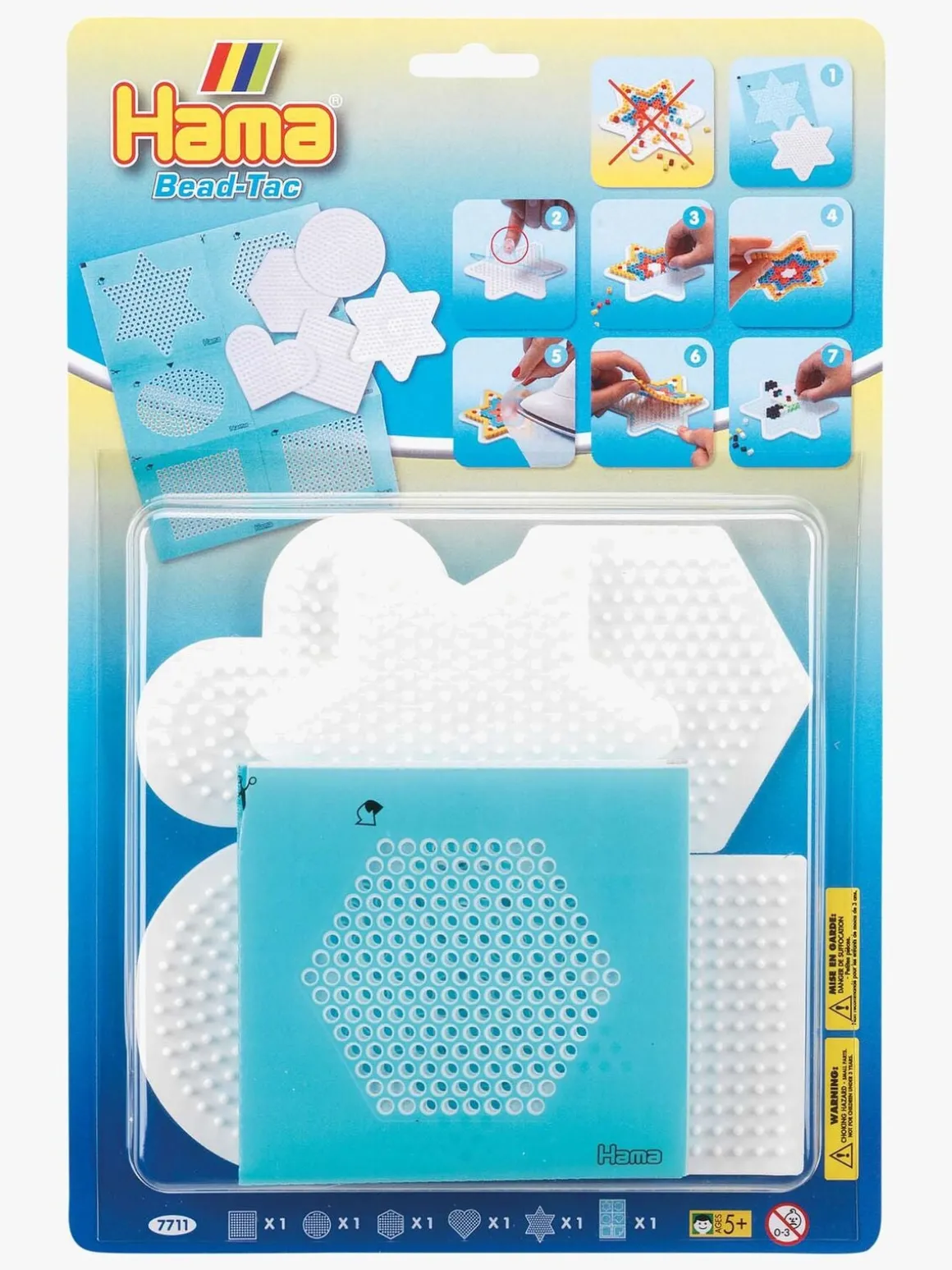 Hama Midi Pegboard Blister 5 stk. m. Perler