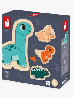Janod 4 Progressive Puslespil Dinosaurer 14 Brikker