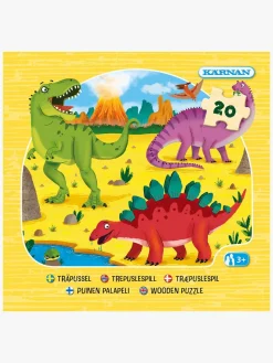 Kärnan Dinosaurer Træpuslespil i Træ 20 Brikker