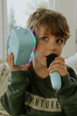 Lalarma Karaokesæt med LED-lys & 2 Mikrofoner, Blå