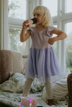 Lalarma Karaokesæt med LED-lys & 2 Mikrofoner, Pink