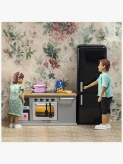 Lundby Dukkehustilbehør Sæt med Komfur og Køleskab