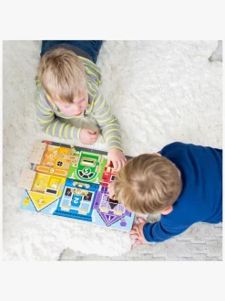 Melissa & Doug Låsebræt 6 Låger med Dyr