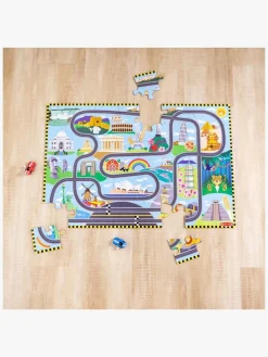 Melissa & Doug Racerbane Gulvpuslespil & Legesæt 48 Brikker