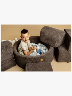 Meowbaby Rund Boldbassin Kraftig Fløjl 30x90, Brun