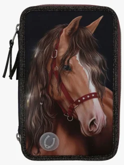 Miss Melody Tredelt Penalhus med LED-lys Glitter Horse