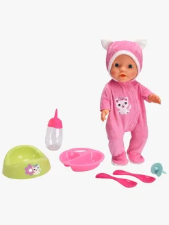 New Born Baby Dukke med Kattedragt 30 cm