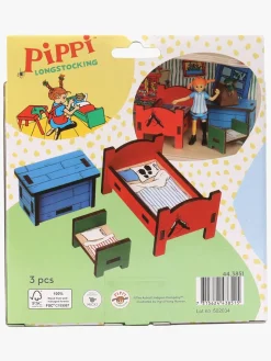 Pippi Langstrømpe Dukkehusmøbler Soveværelse 3 Dele