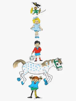 Pippi Langstrømpe Stablepuslespil 5-i-1