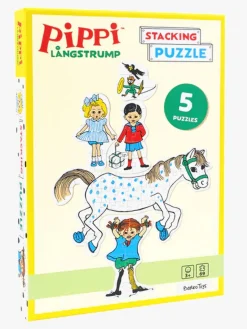Pippi Langstrømpe Stablepuslespil 5-i-1