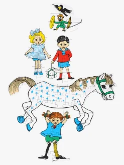 Pippi Langstrømpe Stablepuslespil 5-i-1