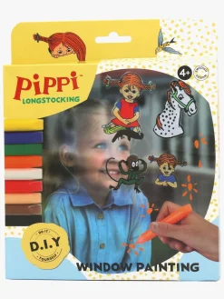 Pippi Langstrømpe Vinduesmalesæt