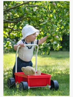 Plasto Gåvogn med Lydsvag Hjul, Rød