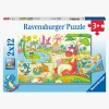 Ravensburger Puslespil Dinosaur 2x12 Brikker