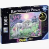 Ravensburger Puslespil Enhjørninger I Måneskinnet 100 Brikker