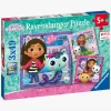 Ravensburger Puslespil Gabby's Dollhouse 3 x 49 Brikker