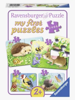 Ravensburger Puslespil Skovdyr 2, 4, 6 & 8 Brikker