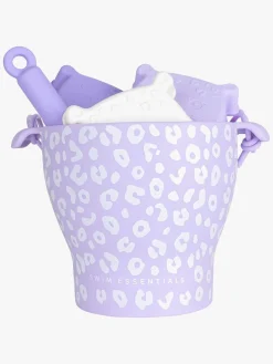 Swim Essentials Strandsæt 4 Dele, Purple Leopard