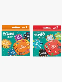 TIMIO Skivepakke 5-i-1 Tal & Farver 2-pak