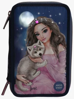 TOPModel Tredelt Penalhus LED-lys Wolf