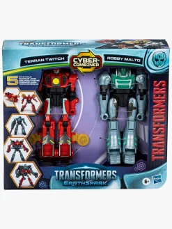 Transformers EarthSpark Cyber-Combiner Figursæt Terran Twitch & Robby Malto