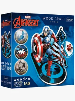 Trefl Wood Craft Origin Marvel Avengers Puslespil Fearless Captain America 160 Brikker