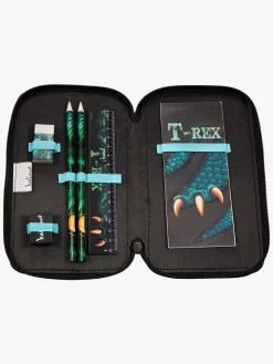 Valiant Dino T-REX Adventure  Fyldt Dobbelt Penalhus, Grøn