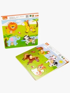 VIGA Knoppuslespil Dyr, 2-pak